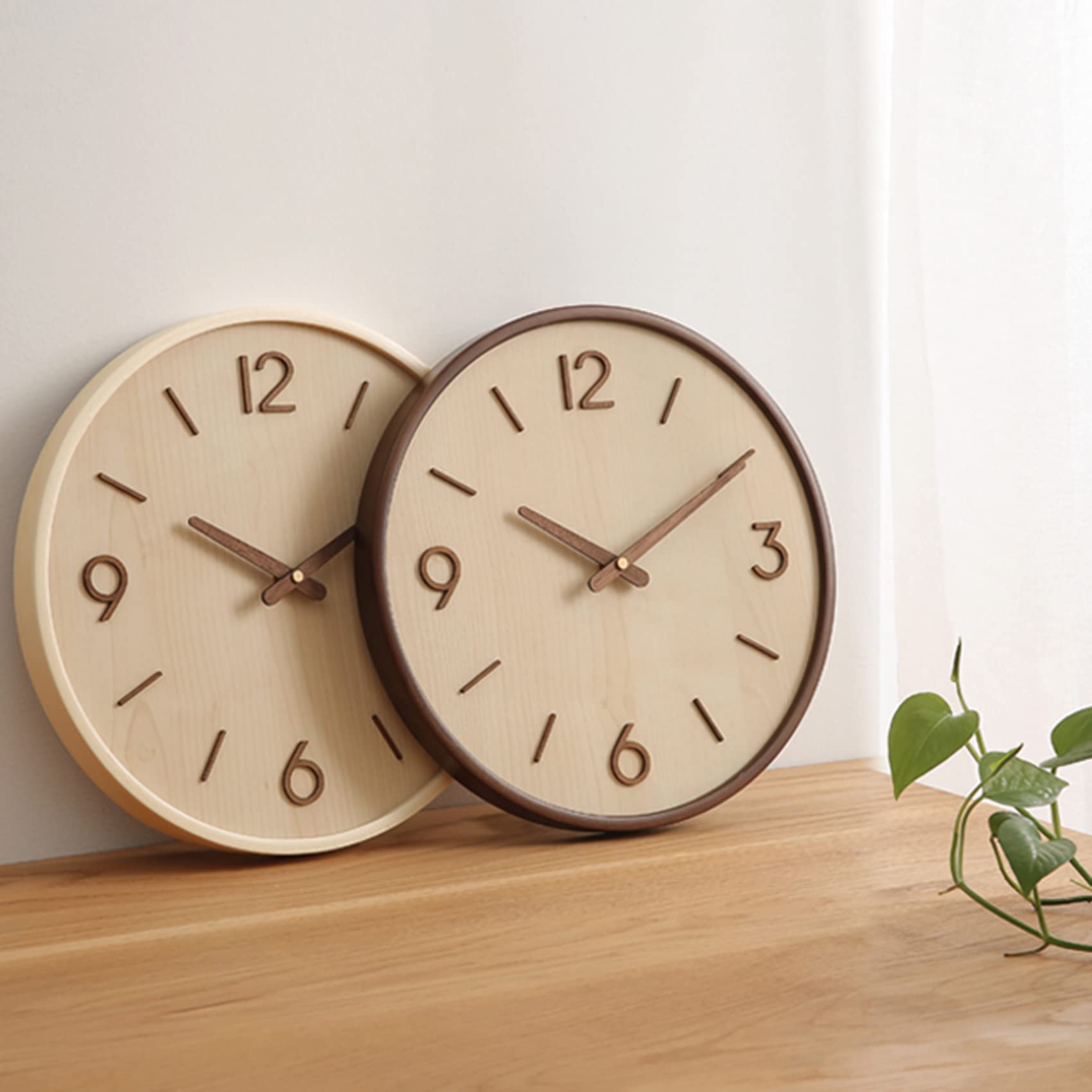Amazon.co.jp: 木製 壁掛け時計 和風 掛け時計 おしゃれ 連続秒針