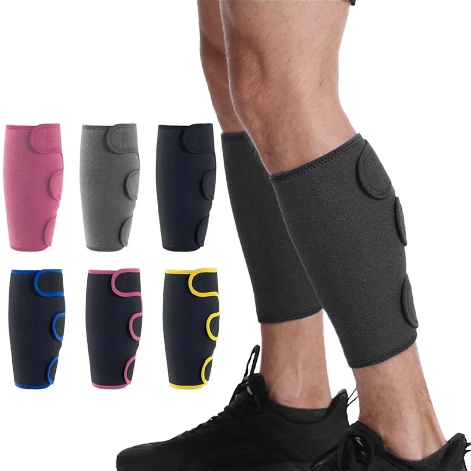 Rodillera Compresion 1 pieza de espinillera deportiva ajustable, calentadores piernas, manga for ciclismo, fútbol, ​​baloncesto, levantamiento pesas