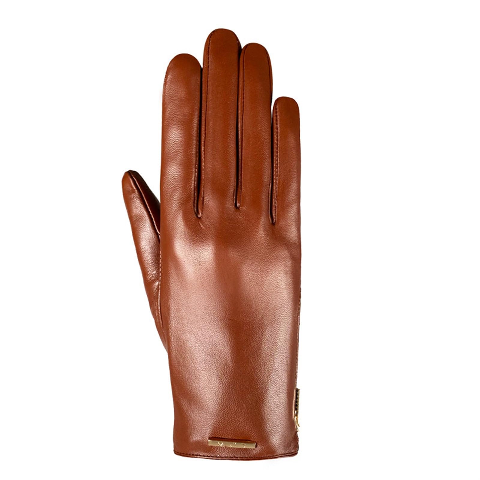 Gants en cuir pour femme pour l'hiver, douceur et chaleur Camel taille M pour vos mains