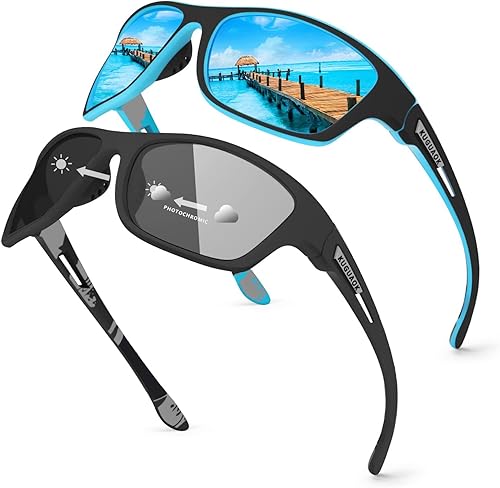 Kuguaok - Lentes de sol polarizados, deportivos, para conducción, ciclismo, pesca, 100 % protección ultravioleta, para hombre