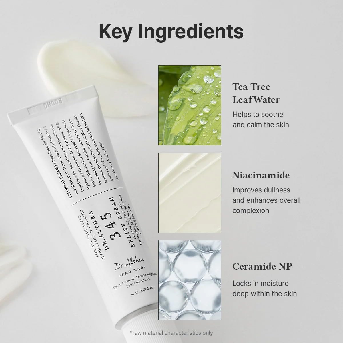 Dr.Althea 345 Relief Cream | Daily Face Moisturizer for Soothing Recovery and Blemish Care with PDRN & Niacinamide | Korean Vegan Skincare for All Skin Types | 50ml ( Pack of 1) image 3