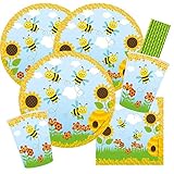 20 Servietten partystrolche - Freche Bienen - 33 x 33 cm