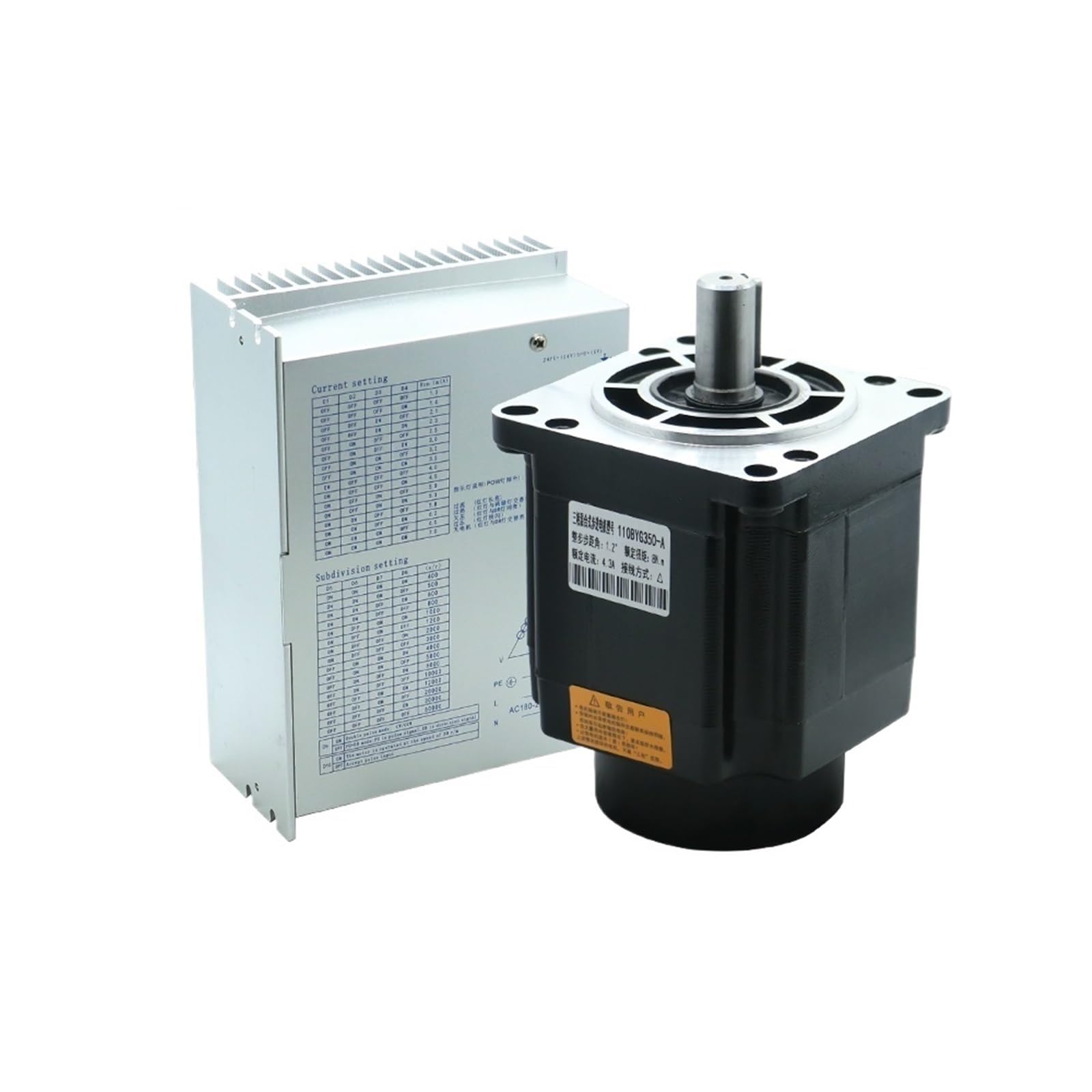 110 Three Phase Stepper Motor AC180-230V With Driver HB-3722MA 110BYG350A 110BYG350B 110BYG350C 110BYG350D 1Pcs(20Nm with brake)