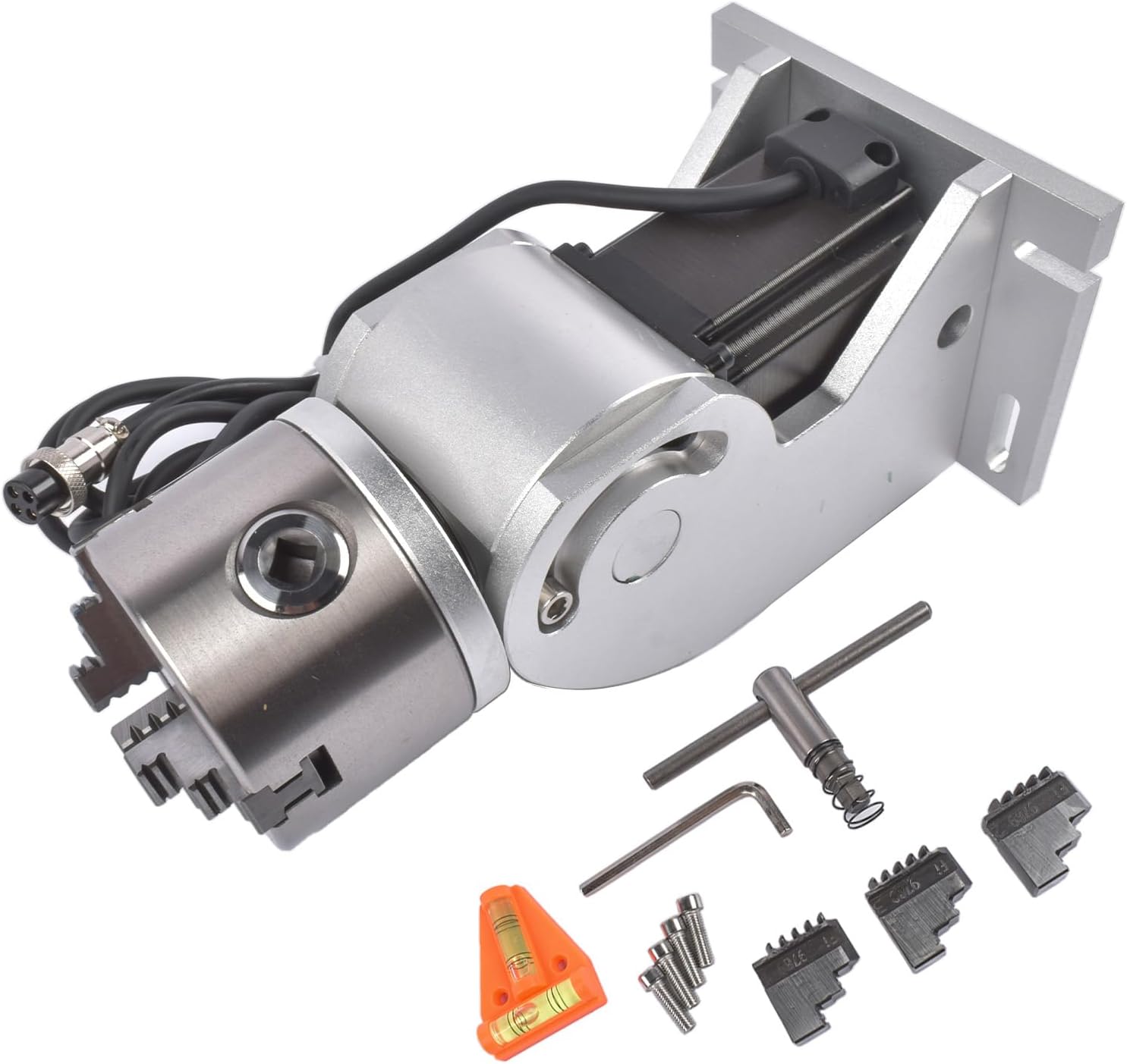 Rotary Axis Tool 80mm 3 Jaw Rotary Attachment Replacement for Metal Carving Engraving Marking Machine