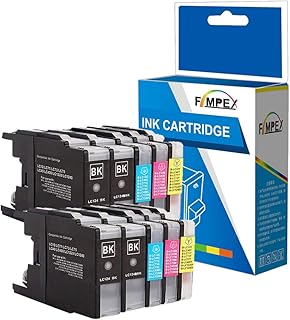 Fimpex Ink Cartridge For Printer, Compatible With Brother DCP-J525W DCP-J725DW DCP-J925DW MFC-J430 MFC-J430W MFC-J5910DW MFC-J6510DW MFC-J6710DW MFC-J6910DW LC1240(Black/Cyan/Magenta/Yellow, 10-Pack)