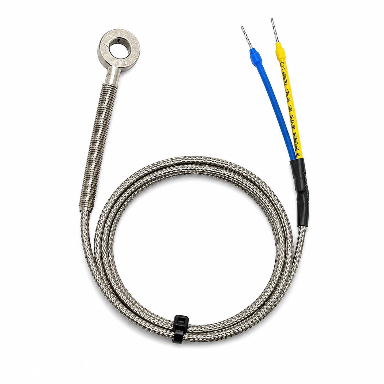 J Type Washer Ring Thermocouple 0–400°C | Ring OD 12mm ID 6mm | Fiberglass & Steel Protected Cable | Yellow (+) Blue (–) Polarity |500 mm Wire for Heater, Furnace, HVAC, PLC & Automation Set of 1 | Temperature Sensing-image-43
