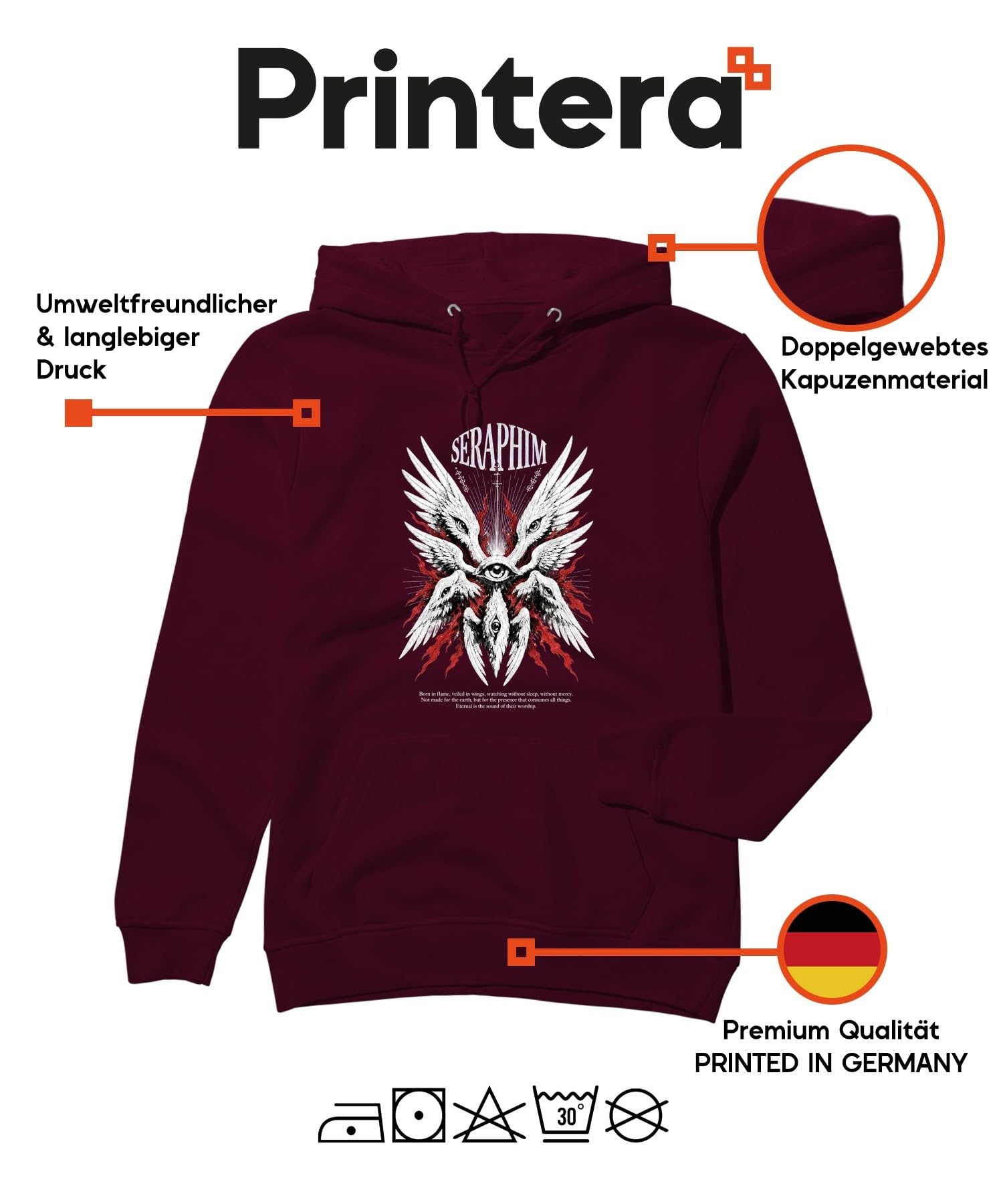 Seraphim Biblisch Akkurater Engel Hoodie