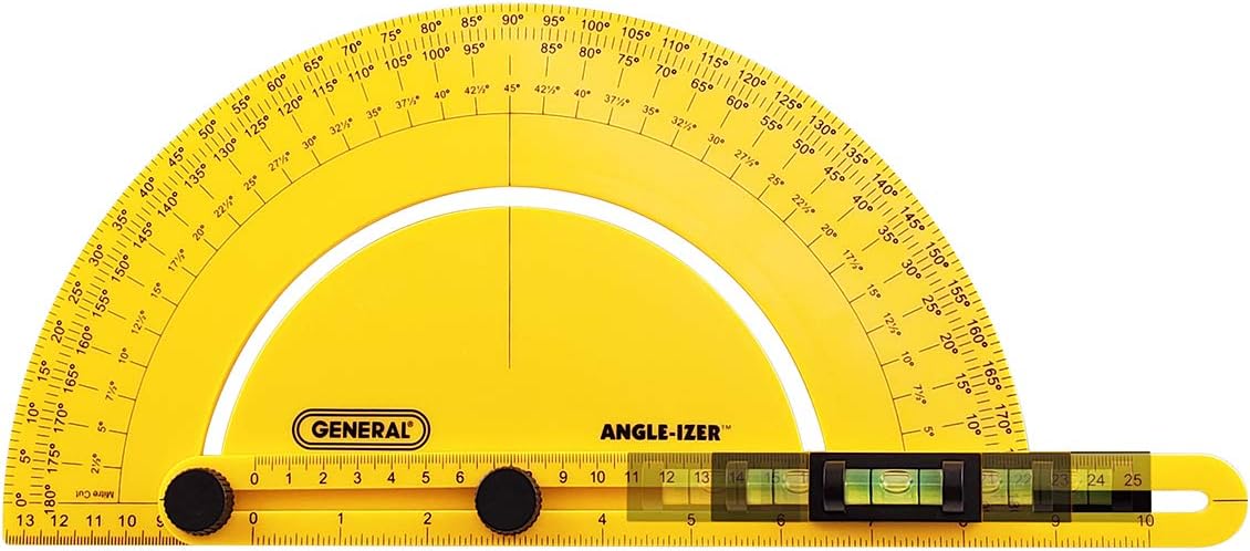 General Tools 736 Angle-Izer Angle Finder,3 in 1: Level, T-Square & Sliding Set Square - - 