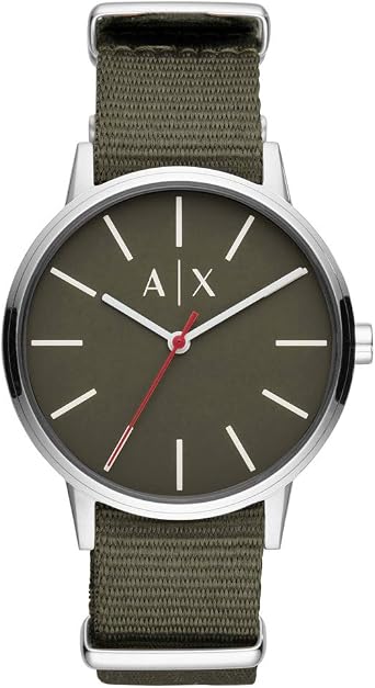 Armani Exchange Orologio Analogico Quarzo Uomo con Cinturino in Nylon,  AX2709 : Amazon.it: Orologi