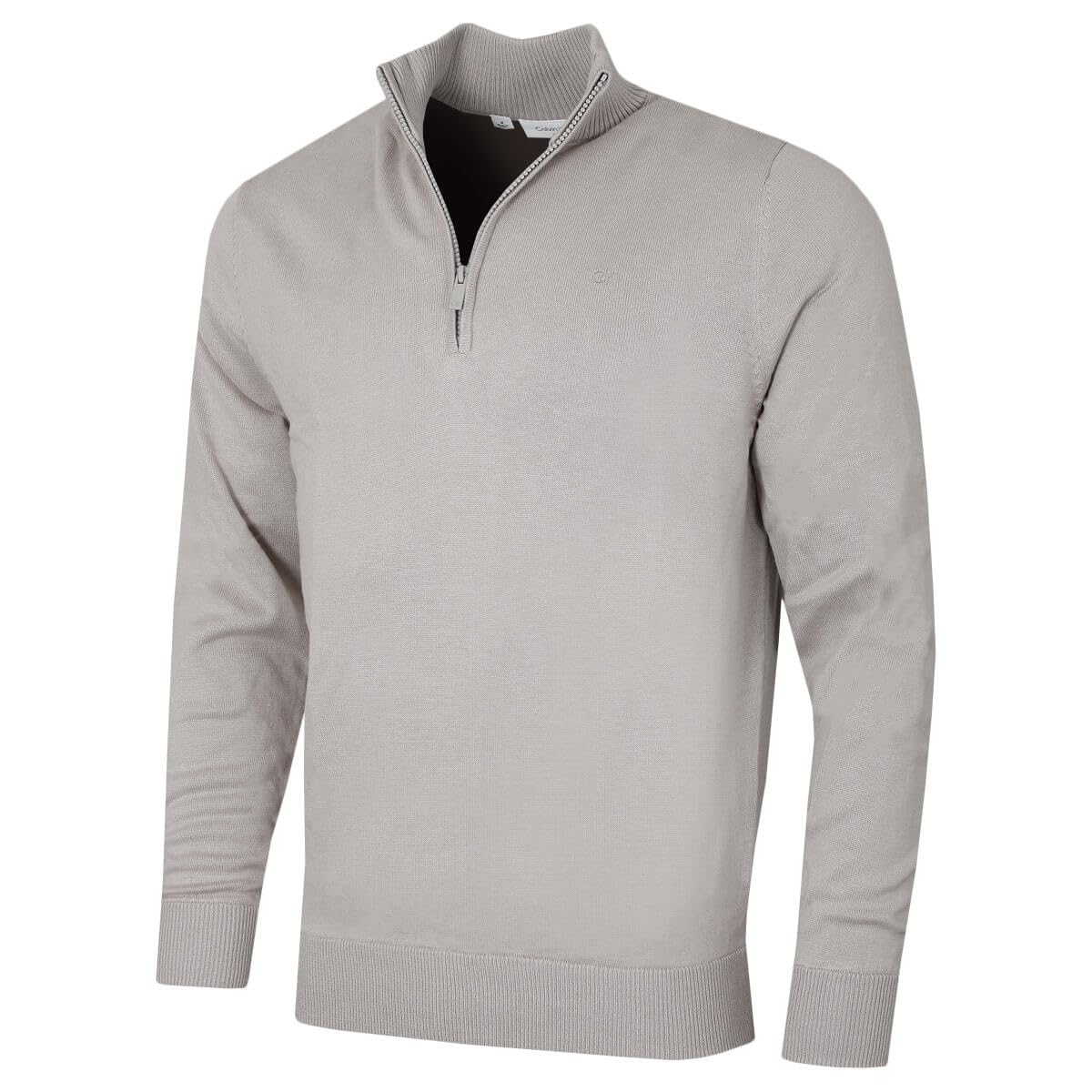 Calvin Klein Mens Campus 1/2 Zip Sweater - Platinum - XXXXL