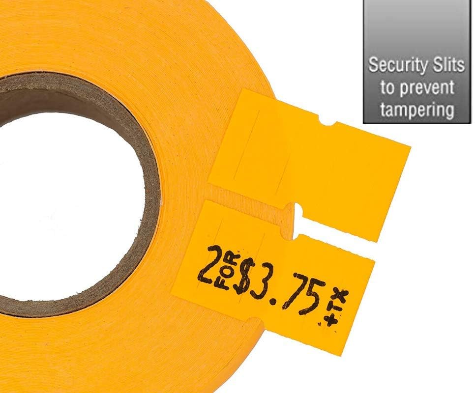 Perco 1 Line Fluorescent Orange Labels - 1 Sleeve, 8,000 Blank Pricing Labels for Perco 1 Line Price and Date Guns : Office Products