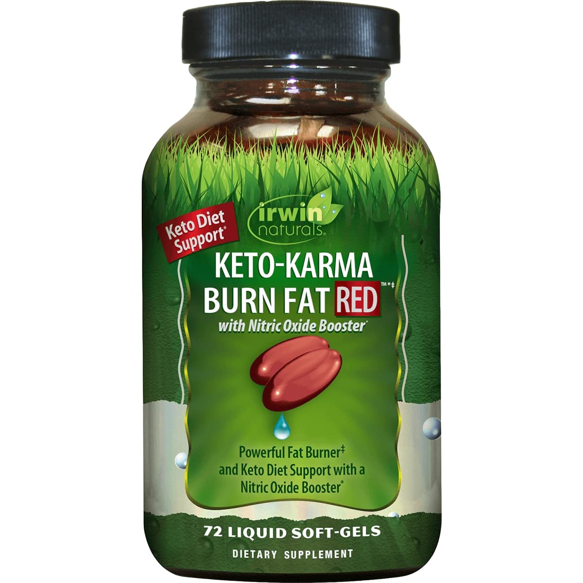Irwin Naturals Keto-Karma Burn Fat Red MCT Oil Green Tea 72 Liquid Softgels 1