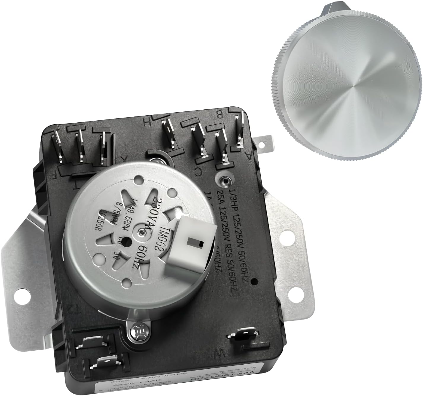 W11685947 W11566735 Dryer Timer & Knob Kit Compatible with Whirlpool Maytag, Replacement Part 4981088 AP7215858 PS17216594 EAP17216594 FIX17216594 162-428-1