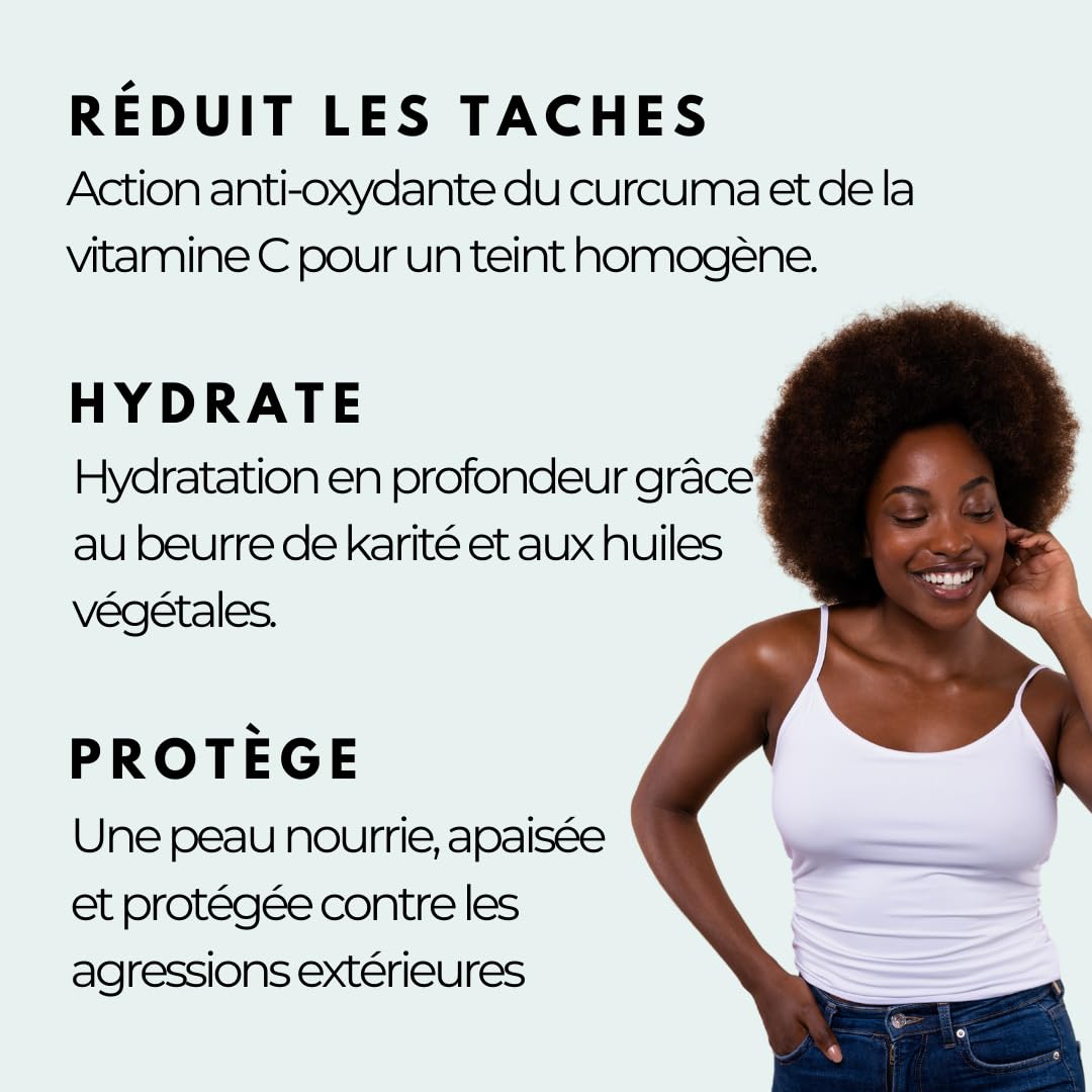 Eclat du Teint – Lait Éclaircissant Anti-Taches | Hydratant, Unifiant & Nourrissant – Gatuline® Spot-Light, Curcuma & Beurre de Karité – Soin Corps Teint Terne ou Taches Pigmentaires