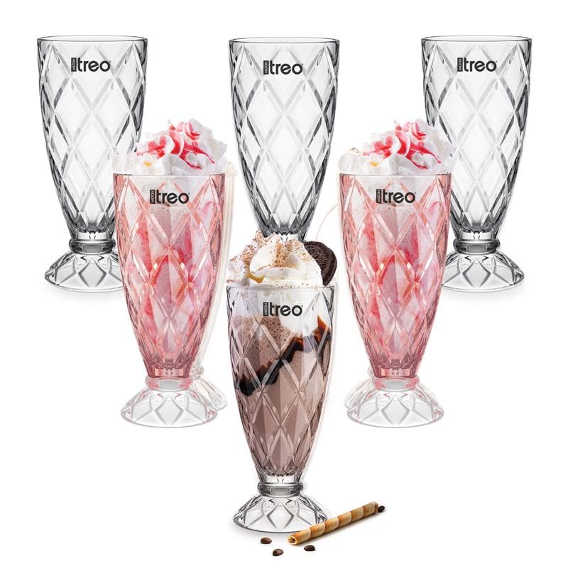 Treo by Milton Pineapple Sundae Dessert Bowls | Wide Mouth for Easy Serving | Perfect for Sundaes, Ice Cream & Layered Desserts | Ideal for Cafes, Par