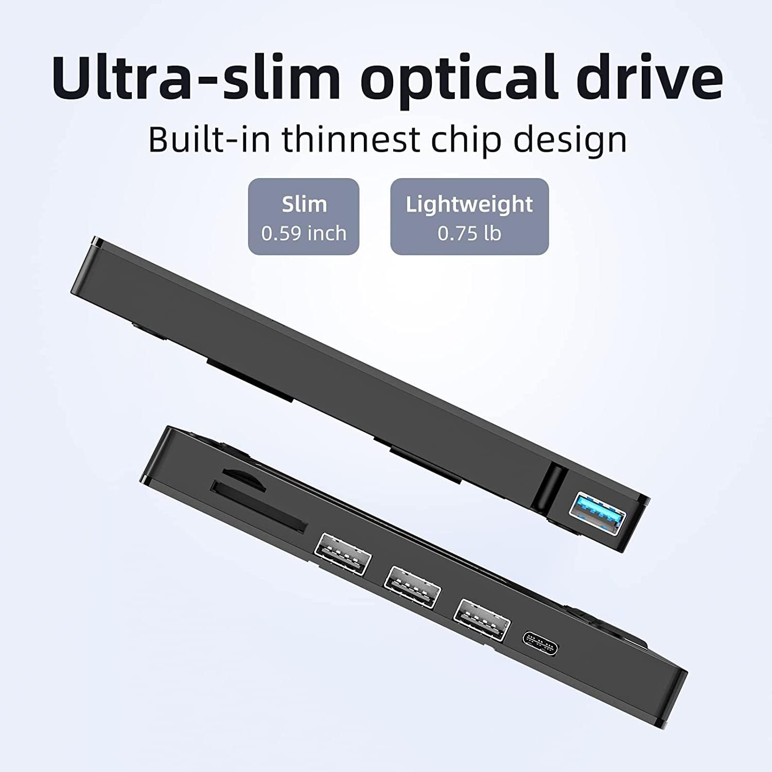 unità Ottica Multifunzione Esterna 7 in 1 Computer USB Lettore Dvd Laptop Bruciatore Esterno Ultrasottile Compatto E Facile da Usare