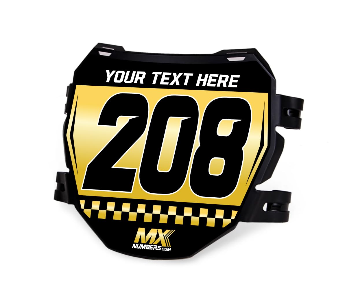 MxNumbers- Custom ODI DH Electric Bike Plate Decal | Mountain Bike Multicolored Race Graphics | Custom with Your Name, Number & Colors | Fits ODI Downhill Racing Number Plate