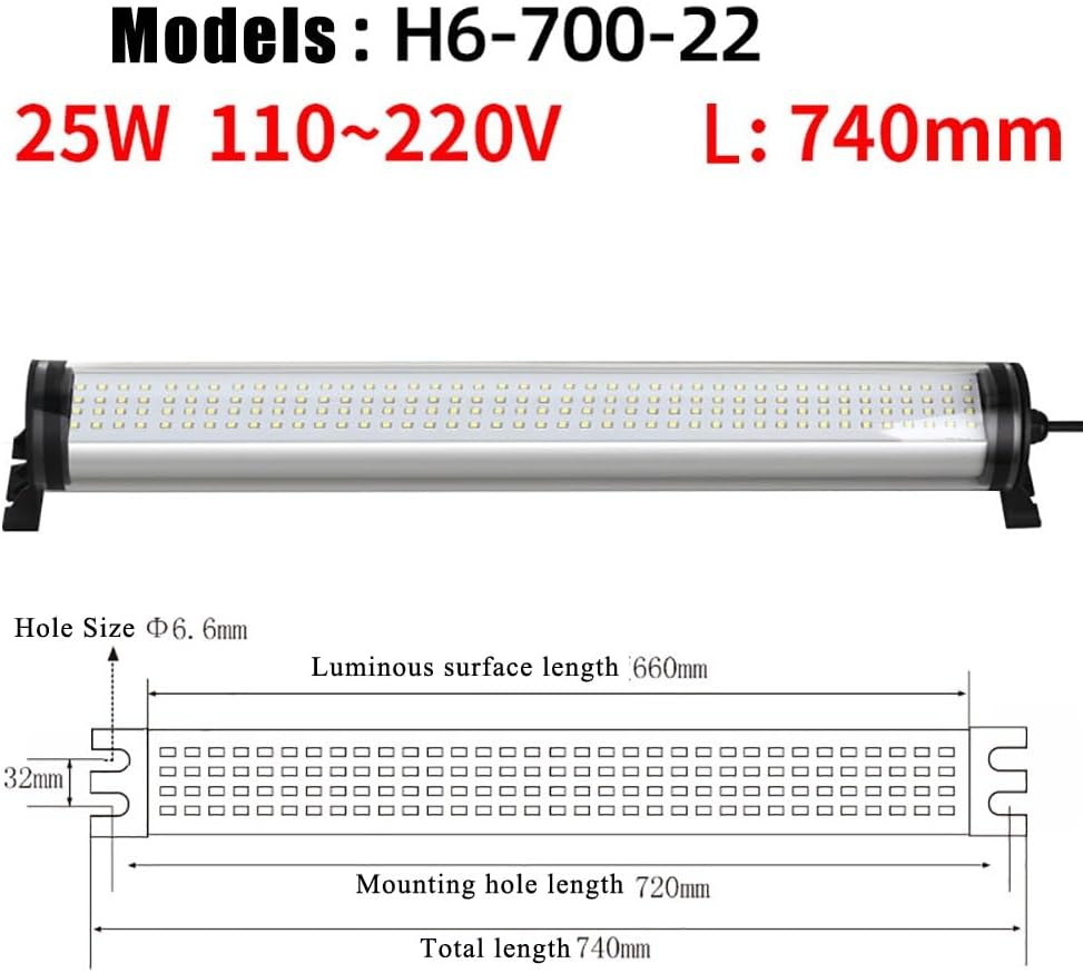 12W LED Waterproof Work Light for Machine Tools, Magnetic Spotlight for CNC Lathes, Milling & Grinding Machines, Worhop Bench Light, 220V, Ideal for Sewing Machines