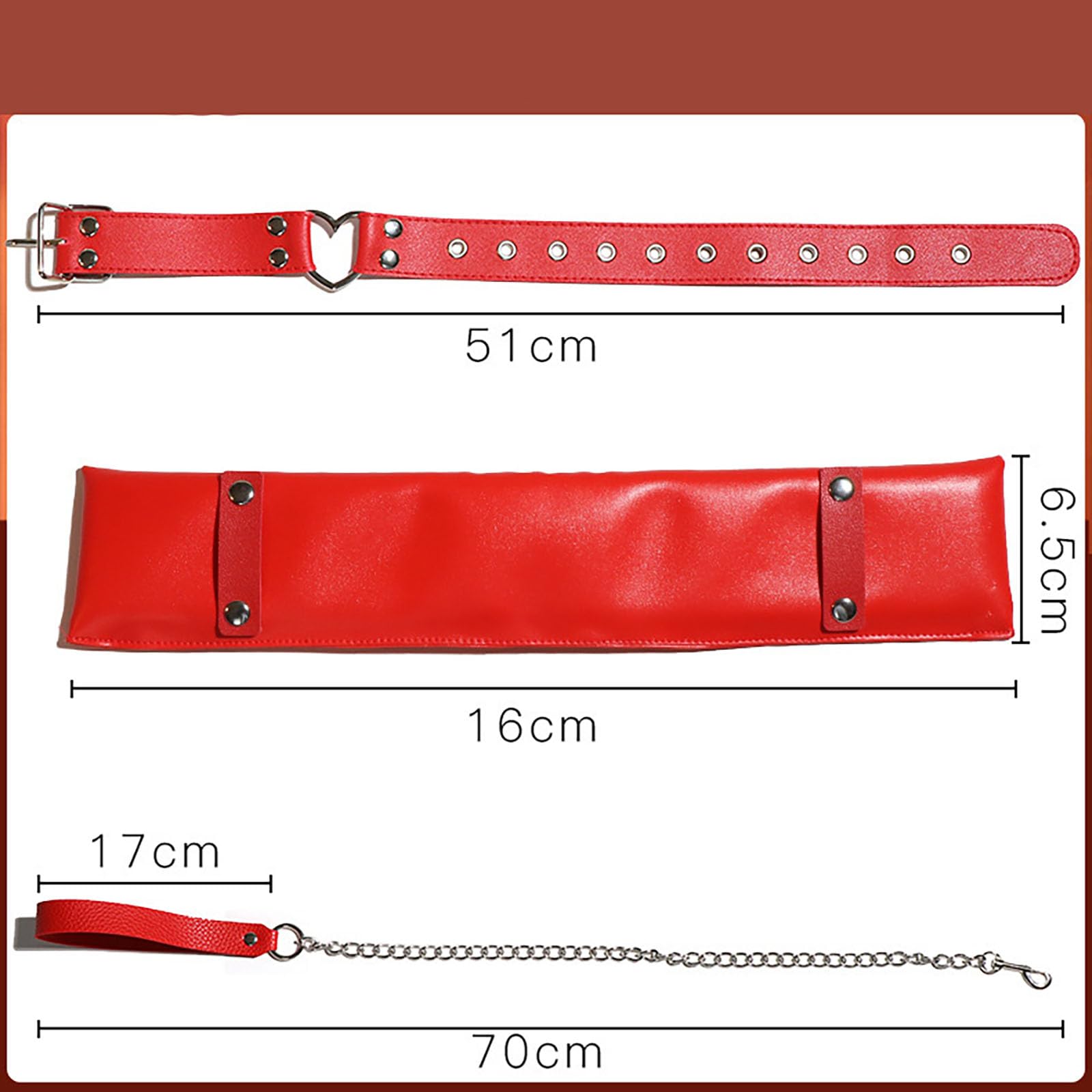 Collier Sexuel Avec Laisse Collier Ajustable En Cuir PU Avec Anneau En Forme De Cœur Accessoires Bondage Jouets Sexuels Pour Couples