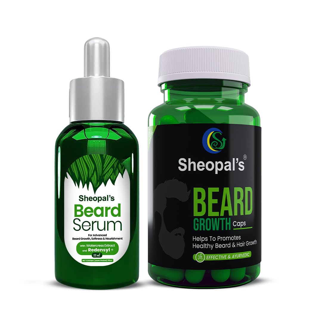 Sheopal’s Beard Care Combo Kit | Beard Oil & Beard Capsules | Supports Beard Growth, Thickness & Grooming | Natural Herbal Formula for Men-image-4