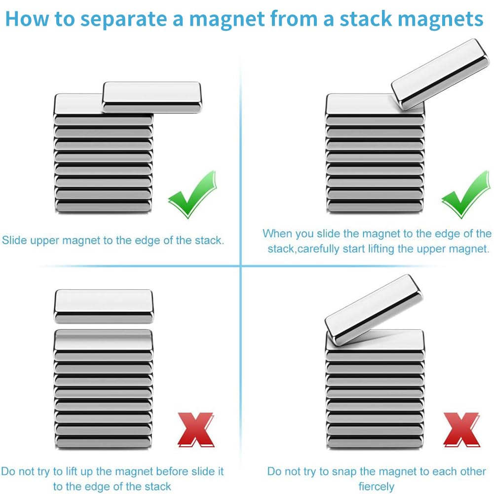 Magneti Al Neodimio Extra Forti - 6 Calamite Rettangolari 30x10x3mm | Per Frigo, Lavagne, DIY - Foto 10