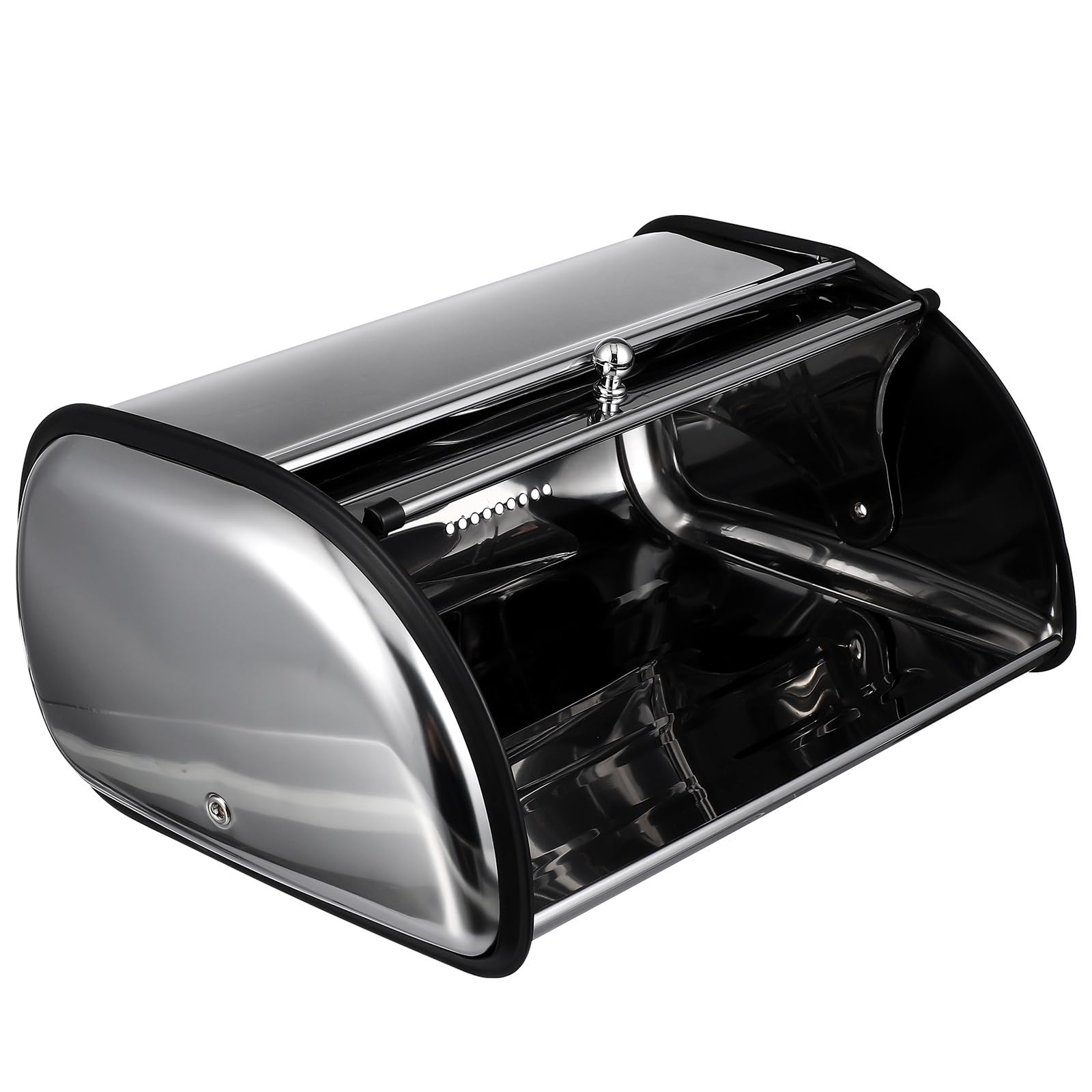 SHINEOFI Caja de Pan de Acero Inoxidable Pequeña Superficie Espejo para Cocina, Organizador de Pan Práctico y Contenedor de Alimentos para Hogar, Cafetería y Panadería
