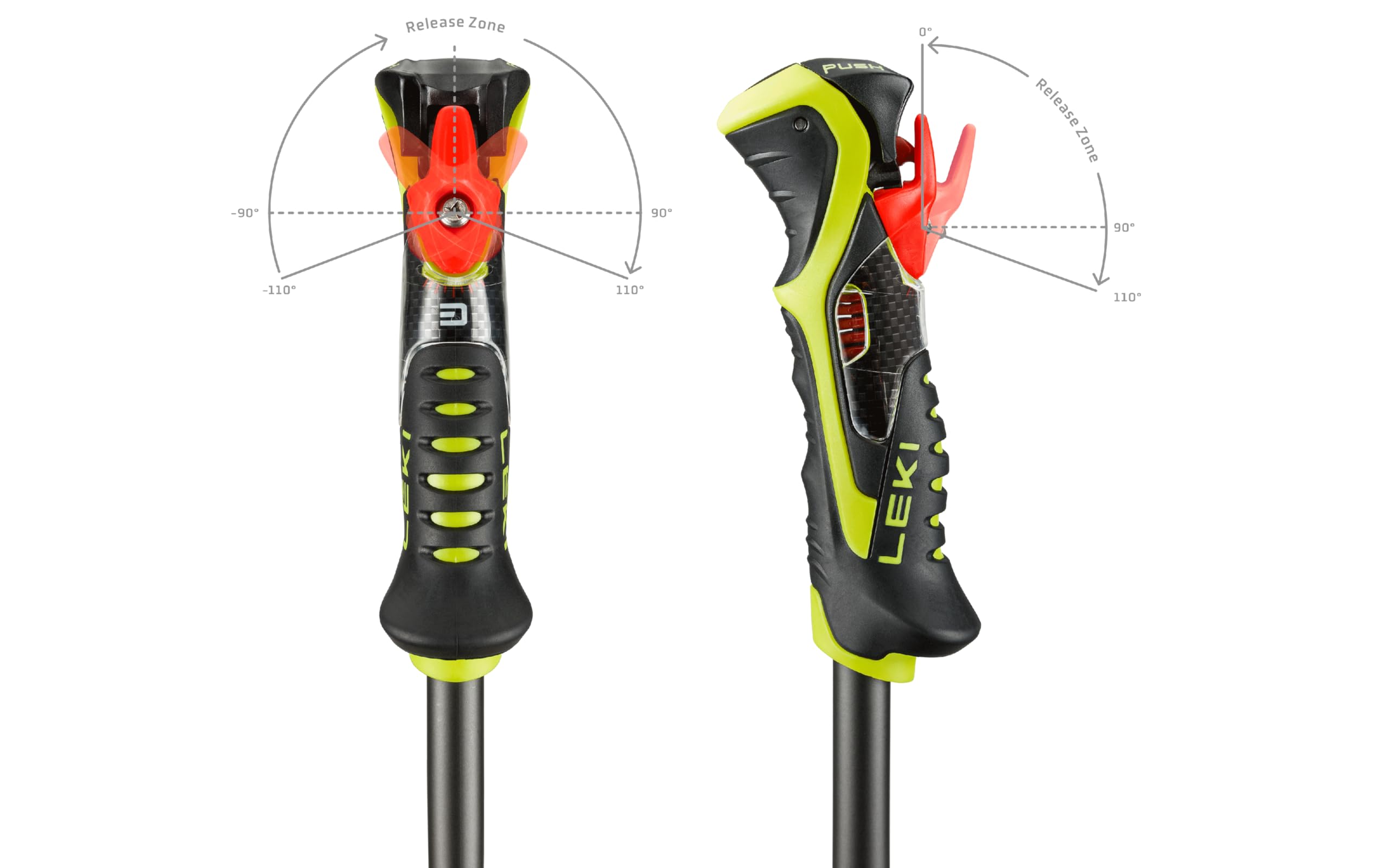 LEKI Airfoil 3D Lightweight Aluminum Ski Poles for Alpine Skiing