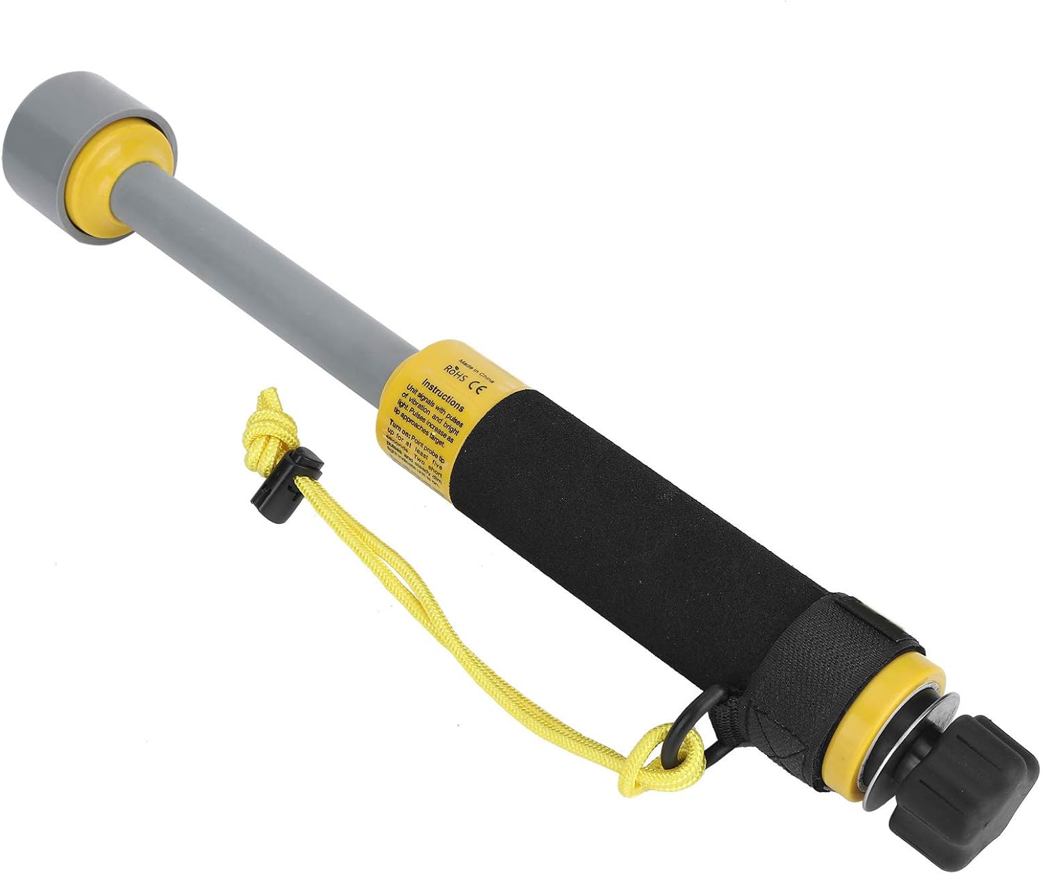 Waterproof Handheld Pulse Induction Metal Detector, IP68 Underwater Pinpointer Probe 30m with Vibration & LED Light Alarm for Scuba Diving Treasure Hunting