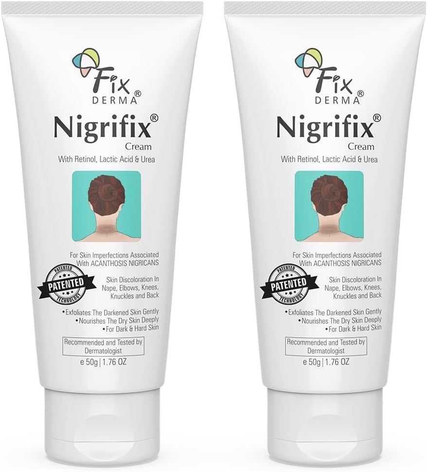Fixderma Nigrifix Cream for Acanthosis Nigricans with Lactic Acid For Body Parts like Neck, Ankles, Knuckles, Armpits, Thighs & Elbows | Exfoliant 100 g (Pack of 2)