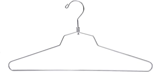 Miniatura 8 de Quality Hangers Perchas de metal para niños, gancho giratorio con cuerpo de acero inoxidable, perchas de alambre resistente, paquete de 10 perchas