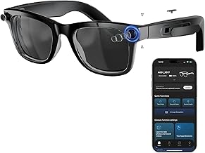 AI Smart Glasses with 8MP HD Camera, 1080P Video Recording, Real-Time Translation, Voice Assistant, Open-Ear Hi-Fi Audio for Travel & Meetings
