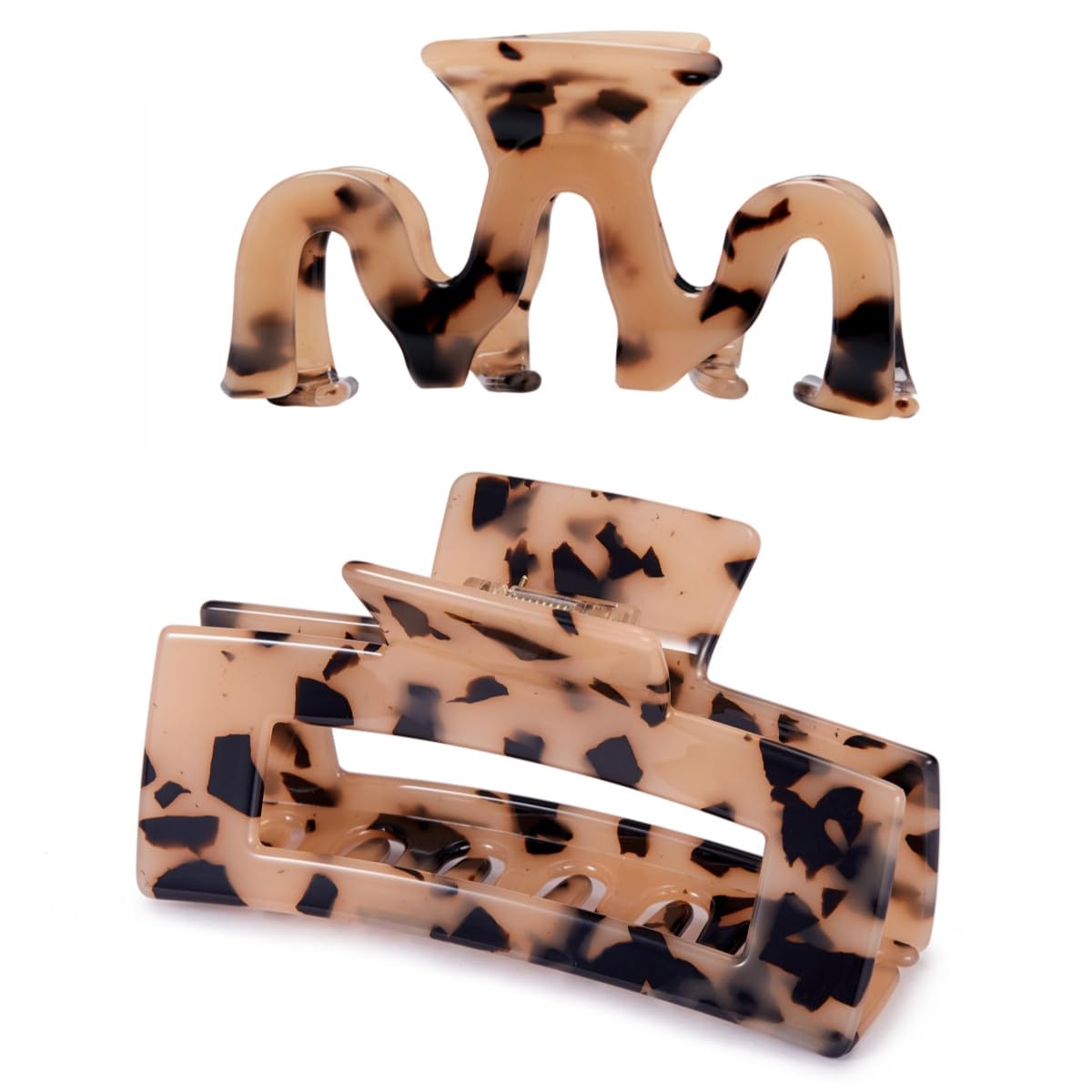 Cellulose Acetate Hair Clips 3.5 Inch, SINIDE 4.1 Inch Large Tortoise Shell Celluloid Claw Clips for Women Ladies, Fashion Hair Barrettes Accessories