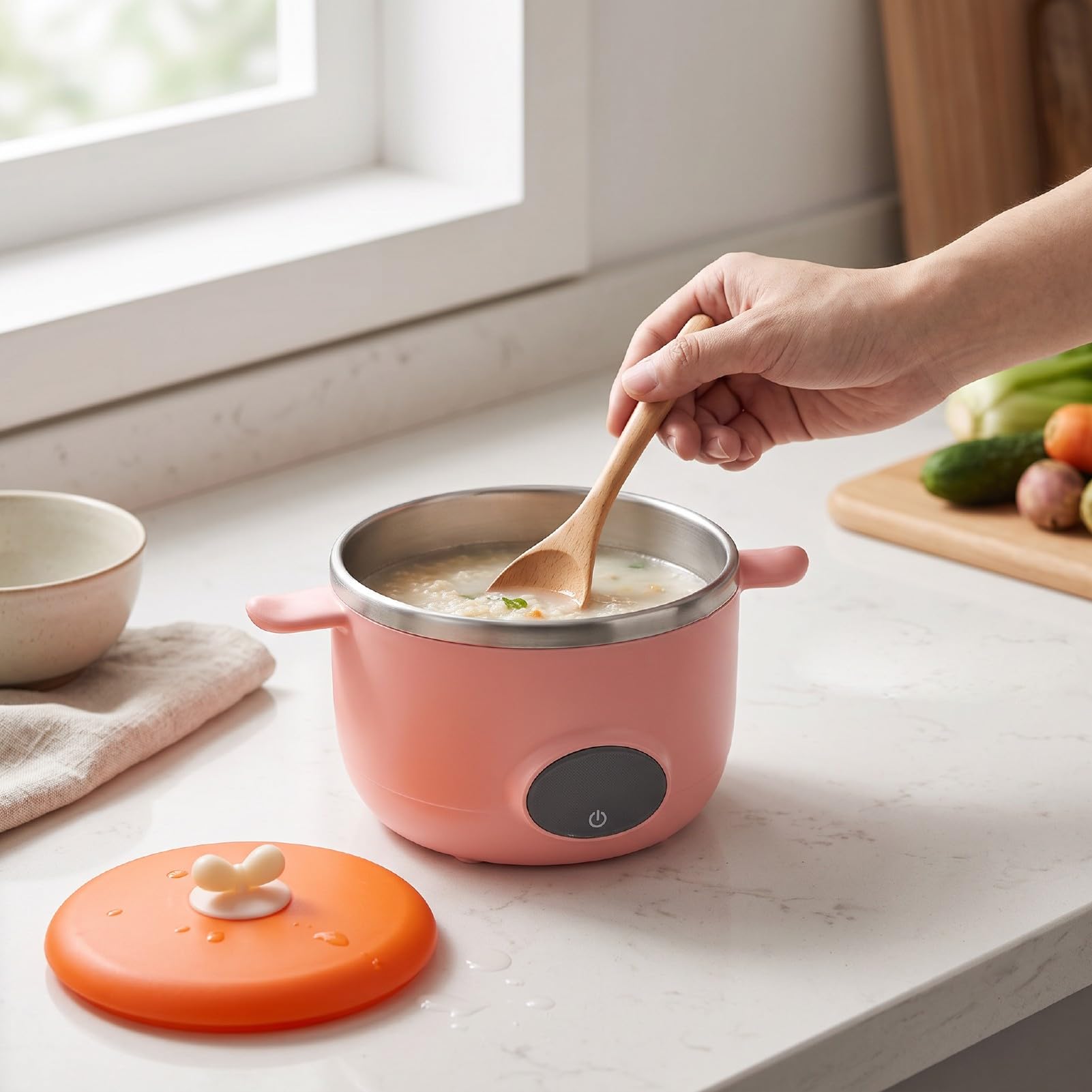 Luocute Boîte à Lunch électrique Sûre avec 3 Réglages de Température (PINK)