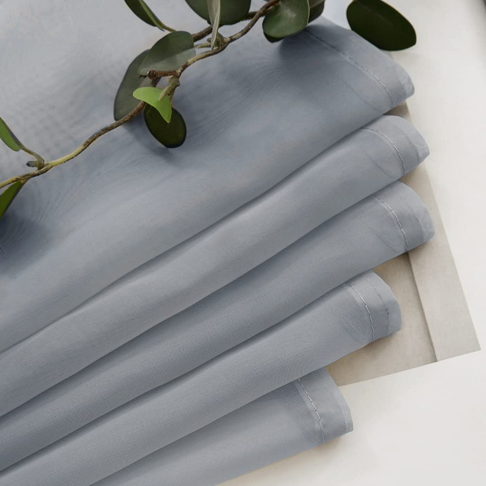 MIULEE Vorhänge Gardinen, Stangendurchzug Dunkelgrau, 2er Set 260x140cm – Ansicht 9
