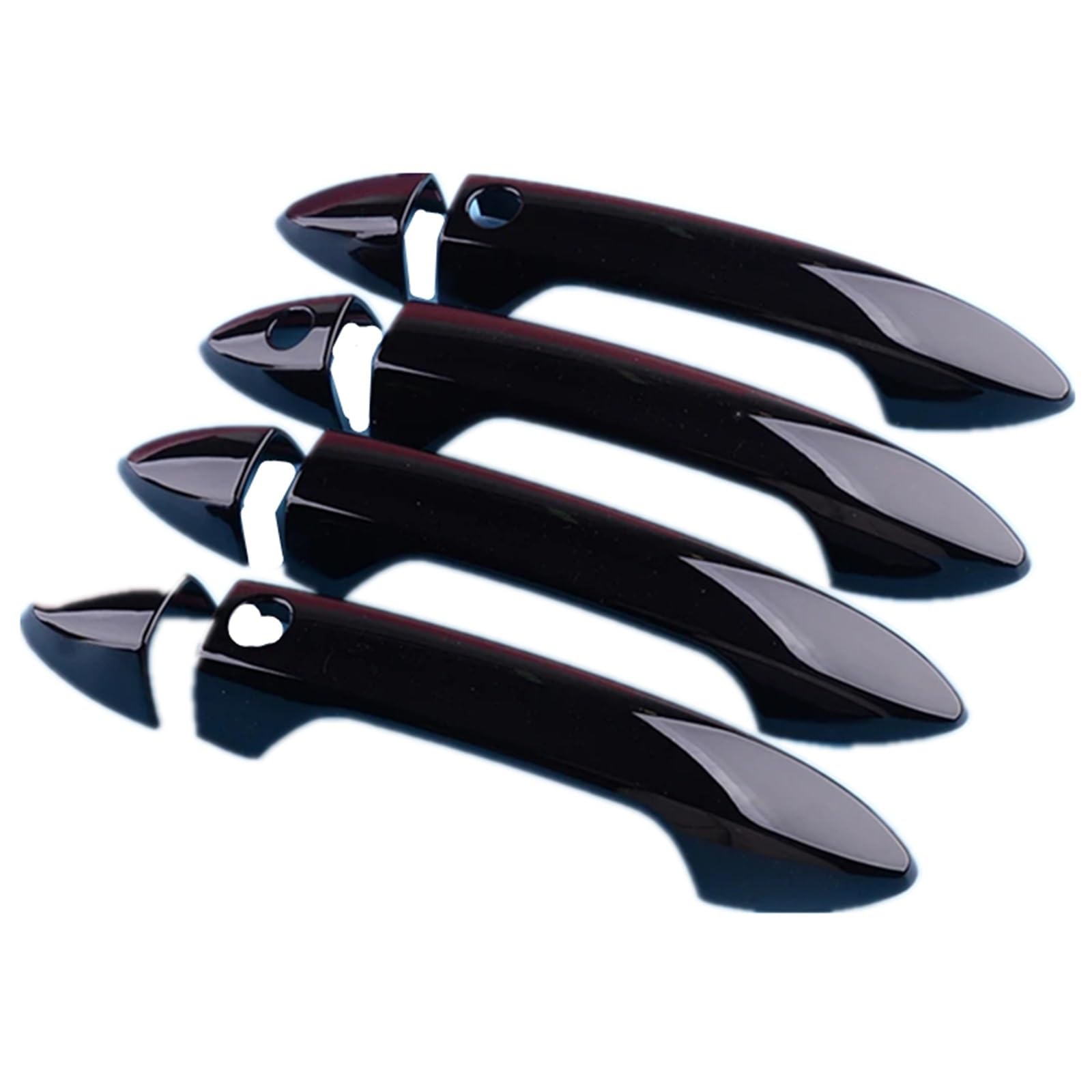 Rdwspli One Color Exterior Handle Shell Compatible With For Accord 9Th 2013 2014 2015 2016 2017 Door Handle Cover Trim 8Pcs Car Abs Glossy Black Side With For Smart Keyless Hole
