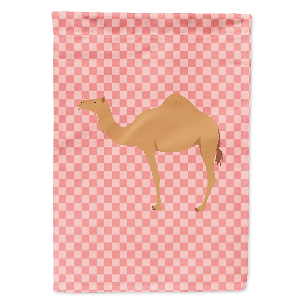 Drapeau dromadaire rose grand format pour d&eacute;coration jardin et fa&ccedil;ade