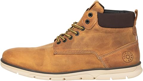 JACK & JONES Jfwtubar Piel Honey Sn Botas cortas al tobilloHombre