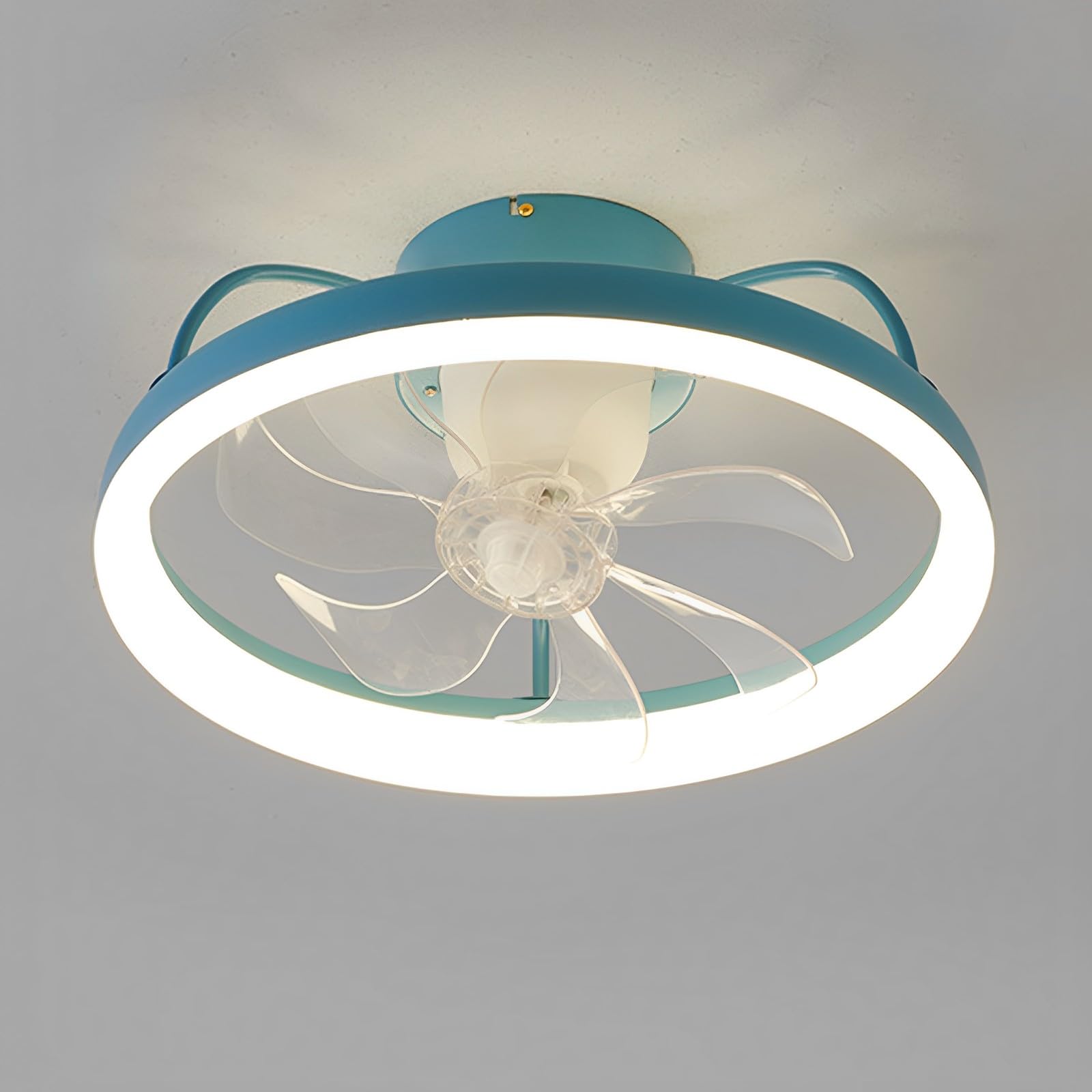 HXYSXHJUO Modern Remote Ceiling Light with Fan 6 Speeds Mute Dimmable 20in Fans 48W LED Bedroom Dining Room Kids Lights Lighting