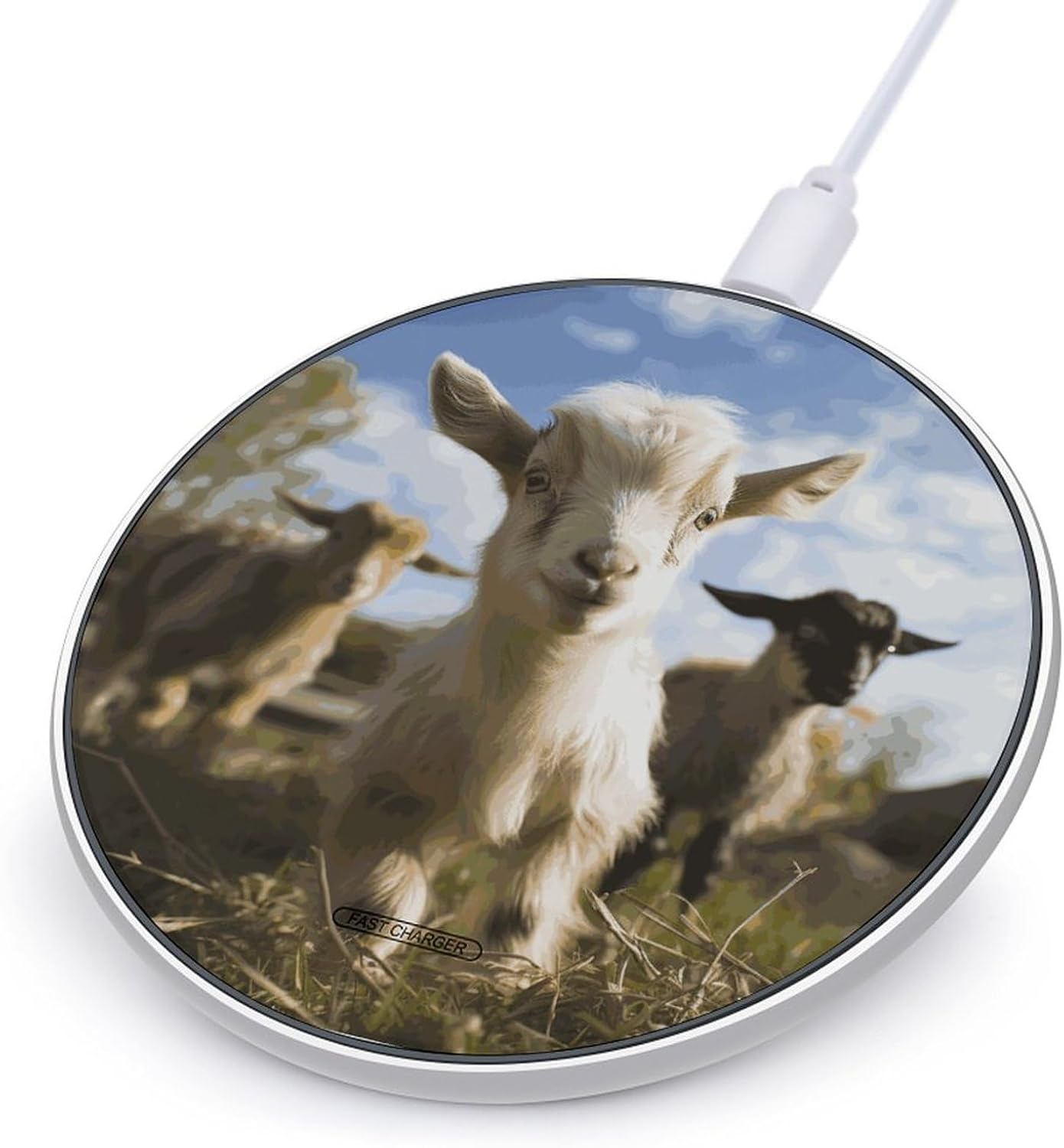 Portable Wireless Charger Aluminum Alloy Frame with Indicator Light
