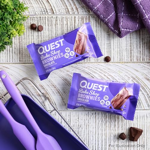 Image of Quest Nutrition Bake Shop, Chocolate Brownies, 10g Protein, 2g Net Carbs, 1g Sugar, Protein Snack, (Pack of 20)