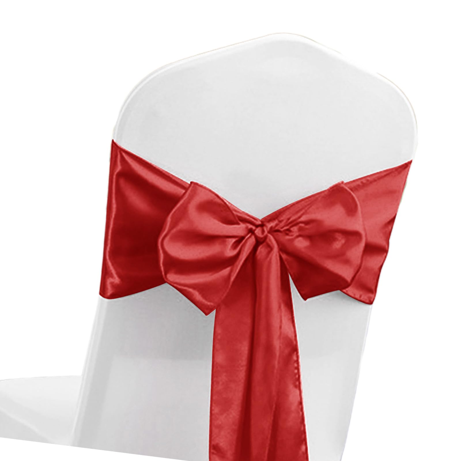 carotoe Chair Sash Bows for Weddings Premium Polyester Chair Bowknot Ideal for Banquets Engagement Parties Stretch Sash Covers Banquet Sashes