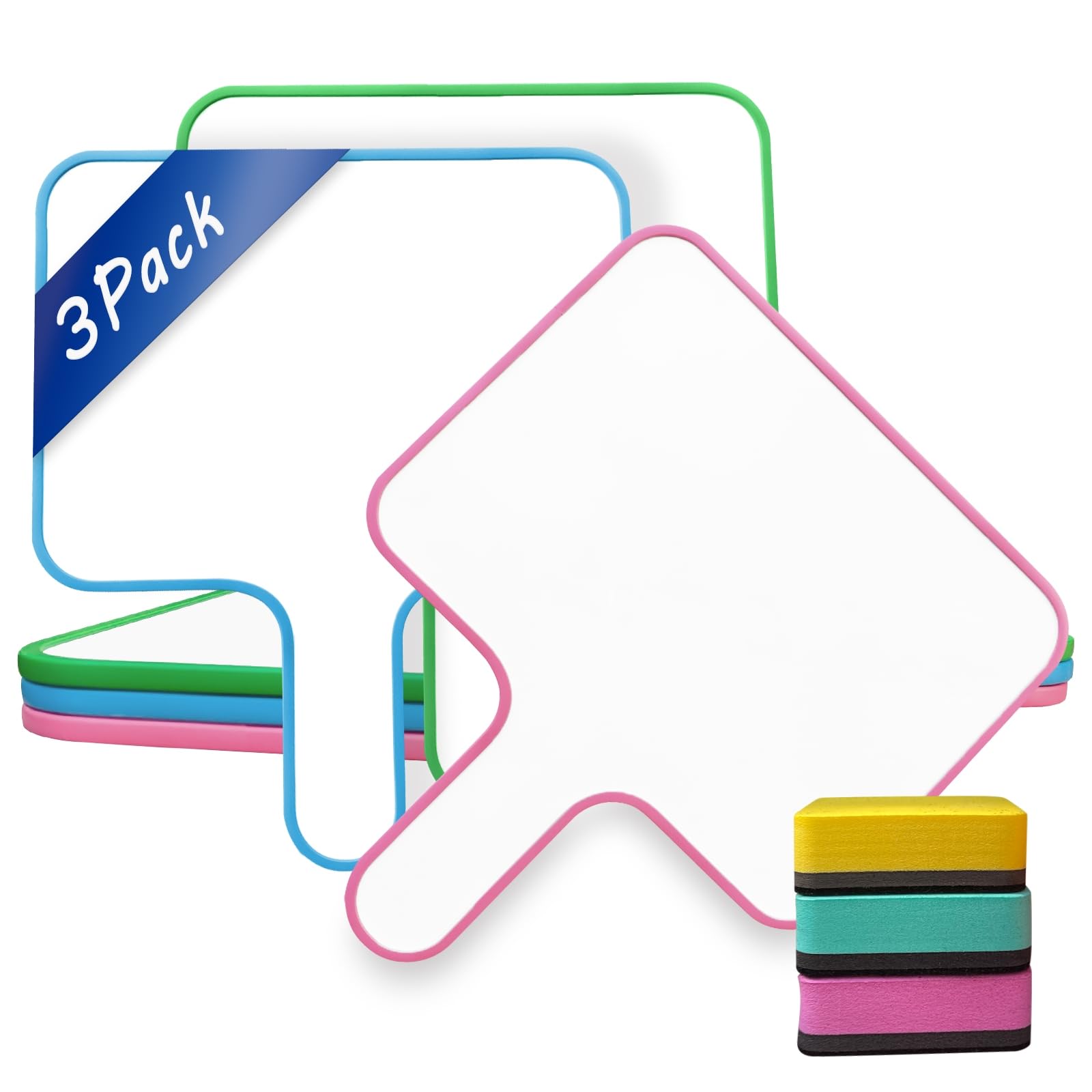 3 Pack 10''x 8'' Small Dry Erase Board with Handle