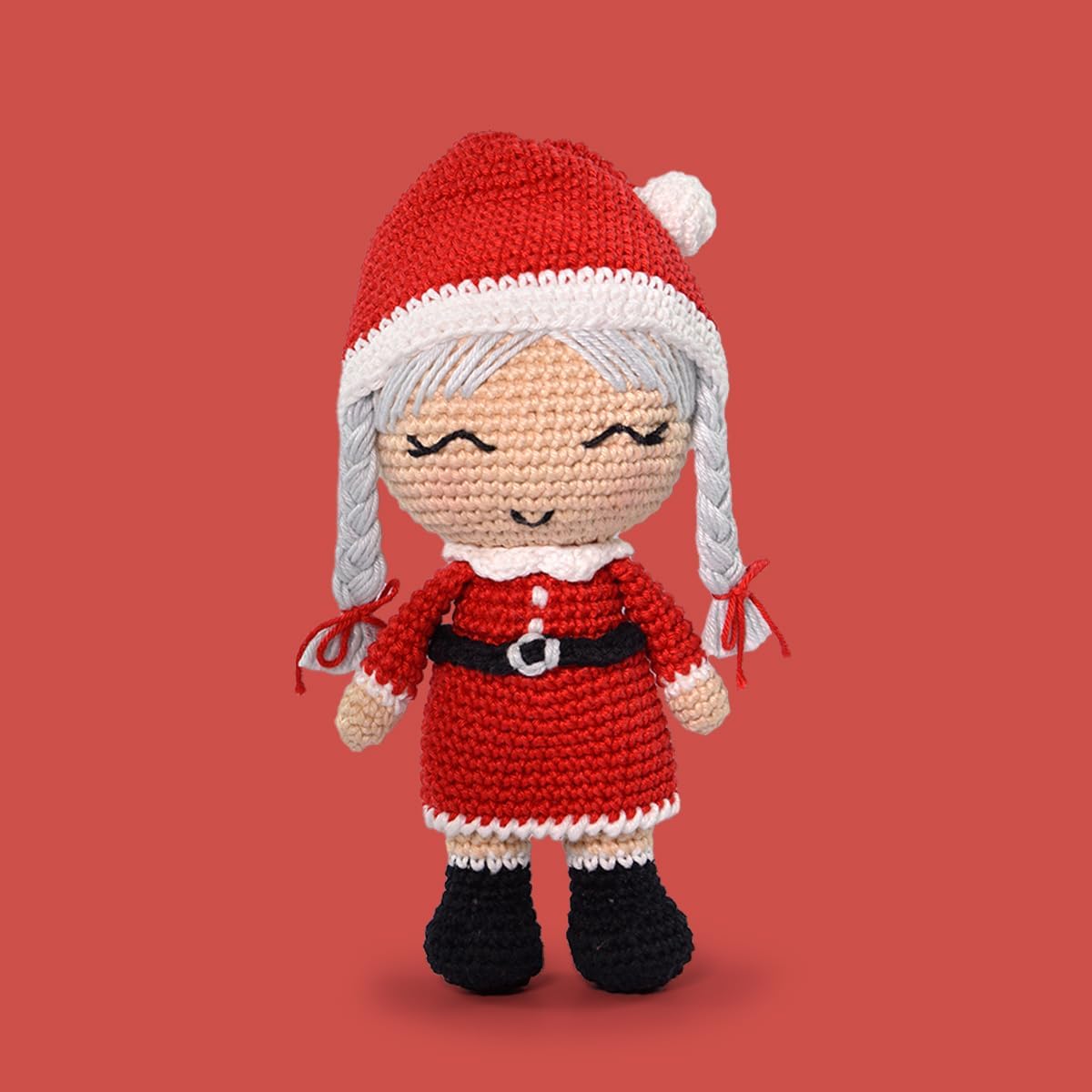 CÍRCULO Amigurumi Crochet Kit - Christmas - All Included, Easy Instructions - Crochet Kit for Intermediate - Crochet Set - Character Crochet Kit, Premium Amigurumi Yarn for Crocheting – Mrs. Claus