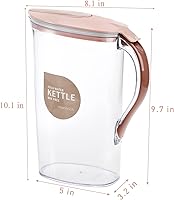 Vista 2 de Coloch Paquete de 2 jarras de agua de plástico de 2 cuartos de galón con tapa abatible, recipiente de agua delgado transparente para puerta