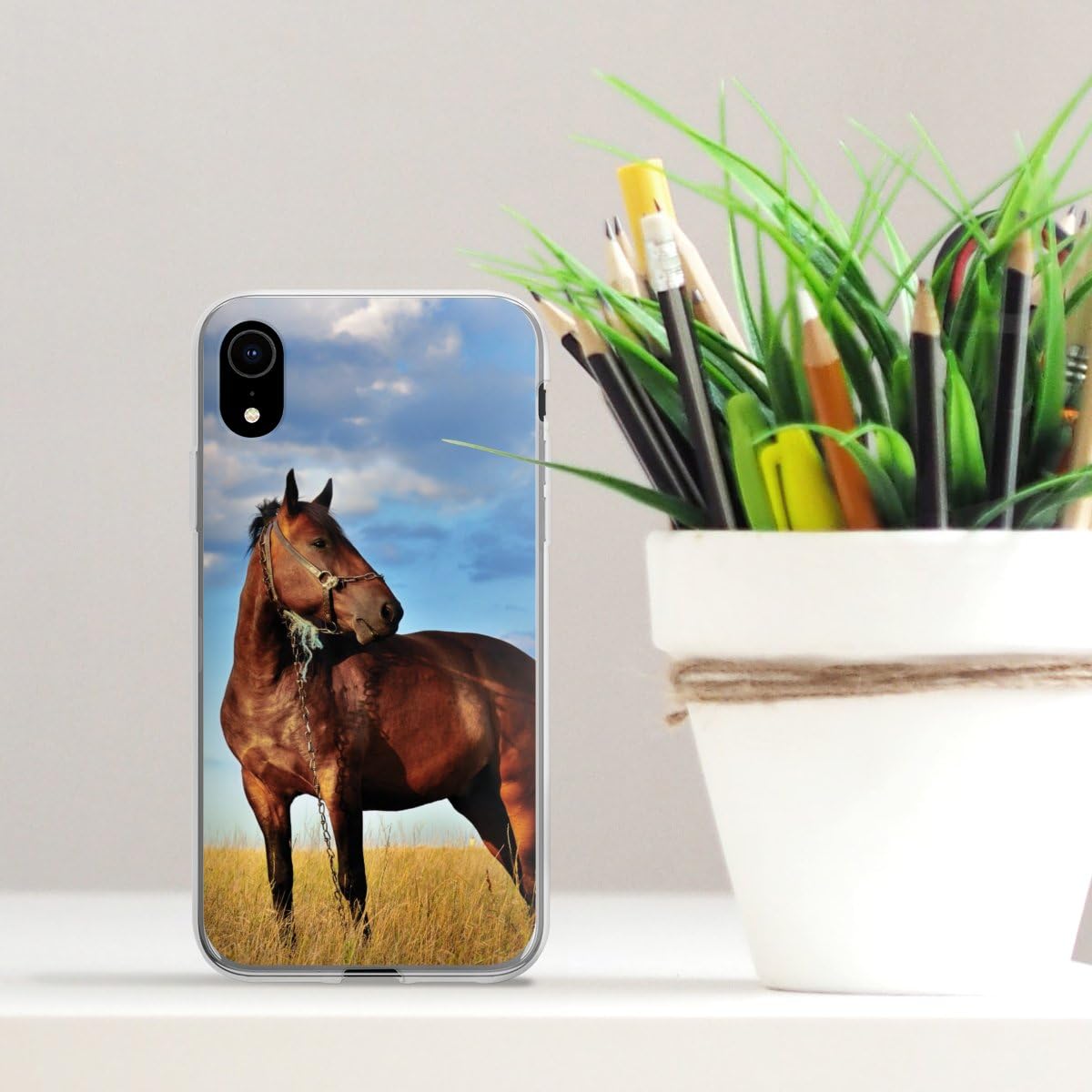 Transparante Siliconen Hoes Voor IPhone XR – Met Sneeuwpop Print + Stylus Pen