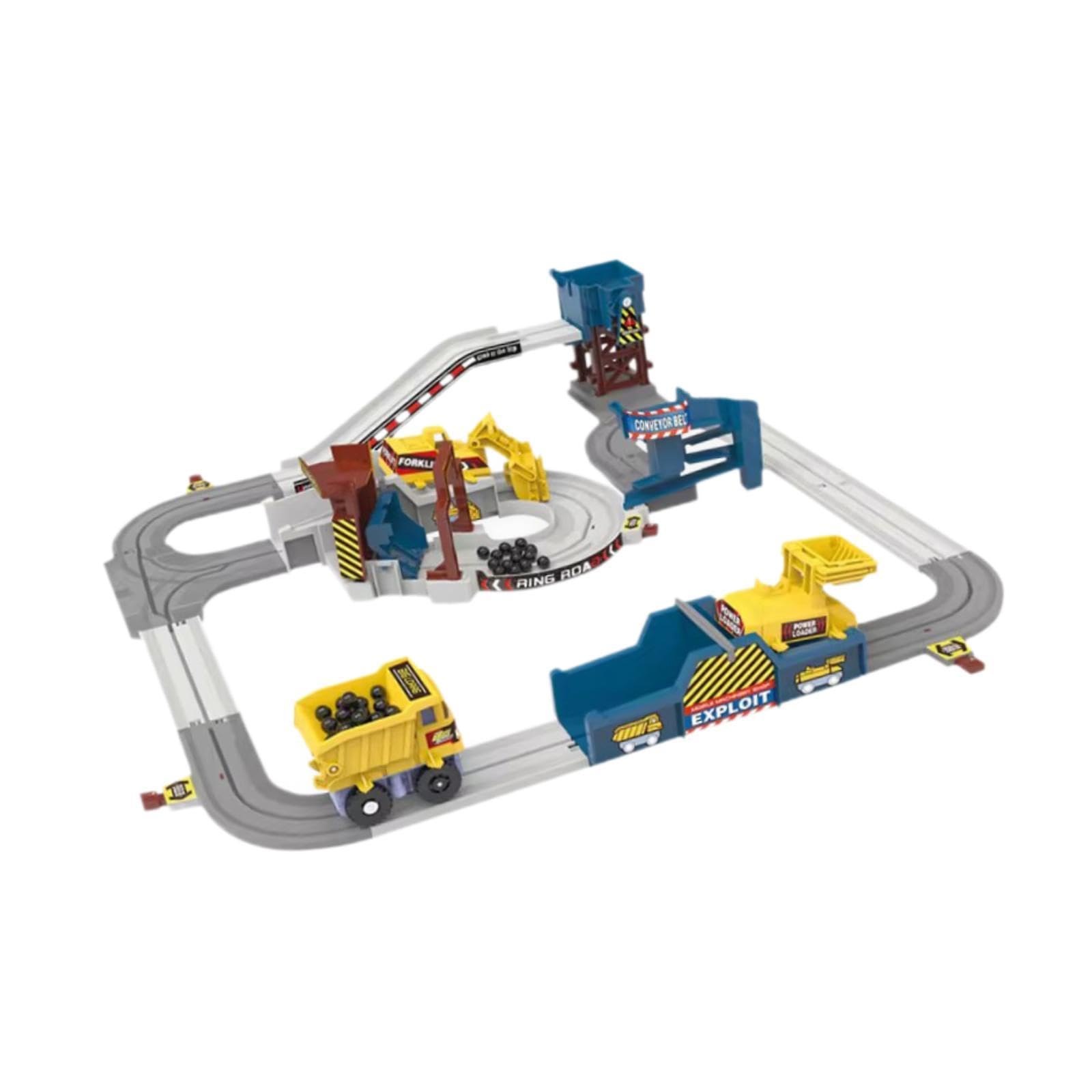 Baustellen Rennbahn, Flexibles Bahnspielset für 3 bis 8 Jährige