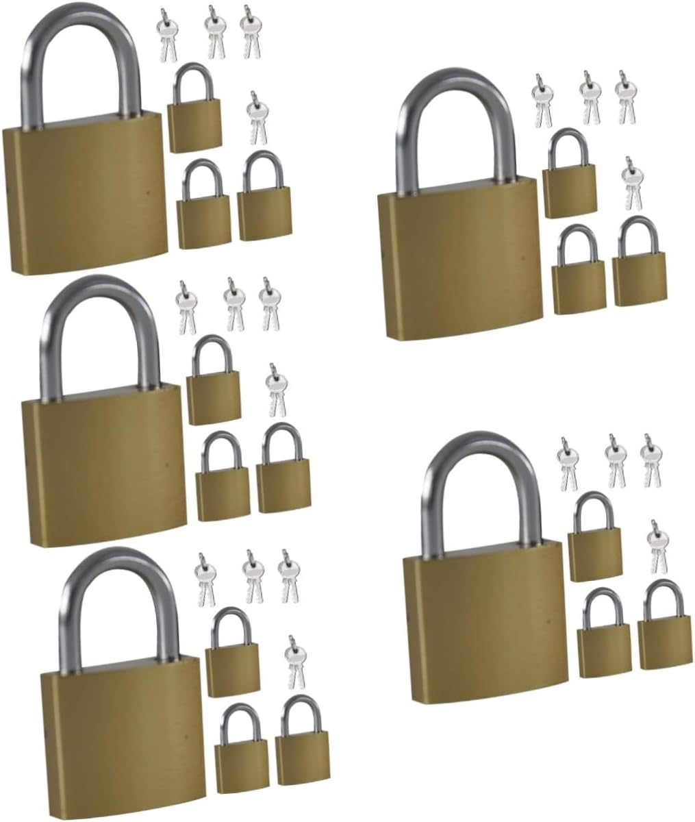 Housoutil 20pcs Padlocks with Keys Locks for Suitcases and Cabinets Compact for Tamper-Resistant Security for Maximum