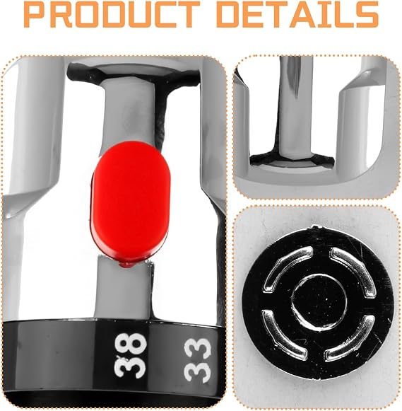 2PCS Hot & Cold Mixer Tap Handles, 54x39mm Shower Valve Control Knobs – Durable Plastic & Metal Faucet Replacement Kit