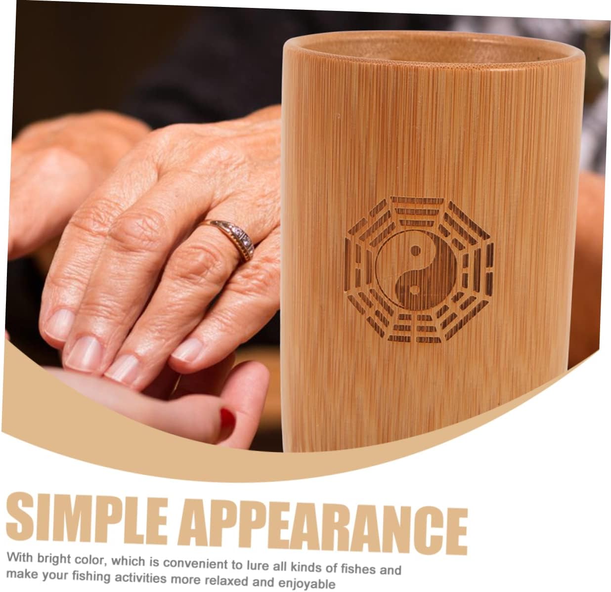 Bamboo Tube Hexagram Tool Chinese Fortune Telling Prop Coin Divination Game Supplies