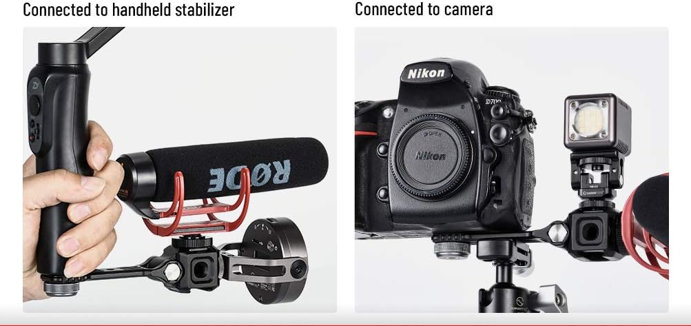 Sunwayfoto CB-04 Triple Cold Shoe Bracket Adapter Flash Accessory